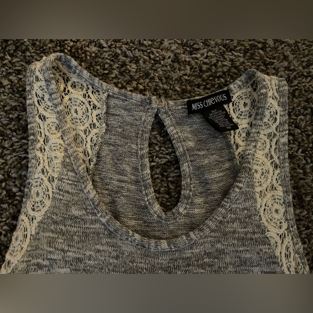 Miss Chievous Heather Gray Romper Joggers - Picture 3 of 3